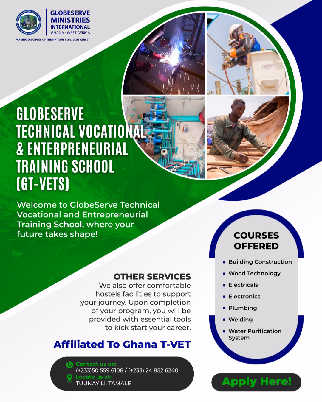 GlobeServe Technical Vocational and Entrepreneurial Training School (GT-VETS)